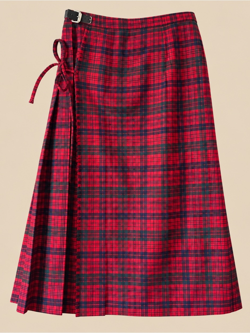 100% Wool Tartan Scottish Kilt Midi Length 12